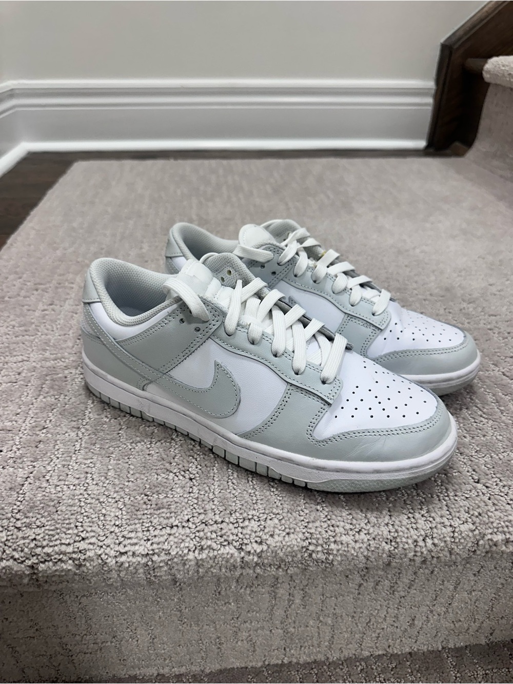 Nike Low-Top Sneakers in White and Light Gray